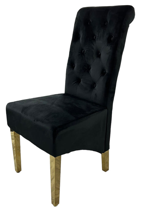 G-Lucy Black Chair (Ring Knocker/Gold Legs)