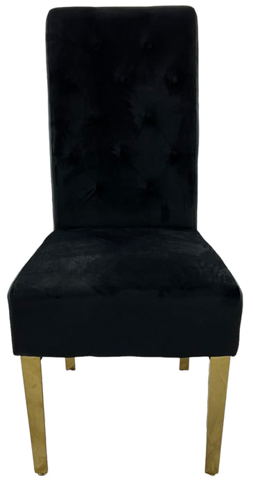 G-Lucy Black Chair (Ring Knocker/Gold Legs)