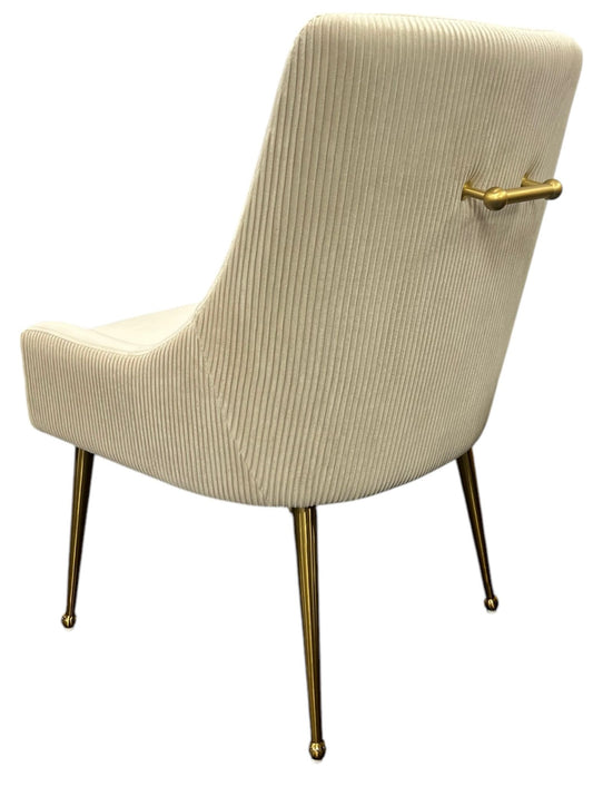 G-Milan Ivory Chair (Gold Legs)