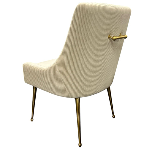 G-Milan Ivory Chair (Gold Legs)