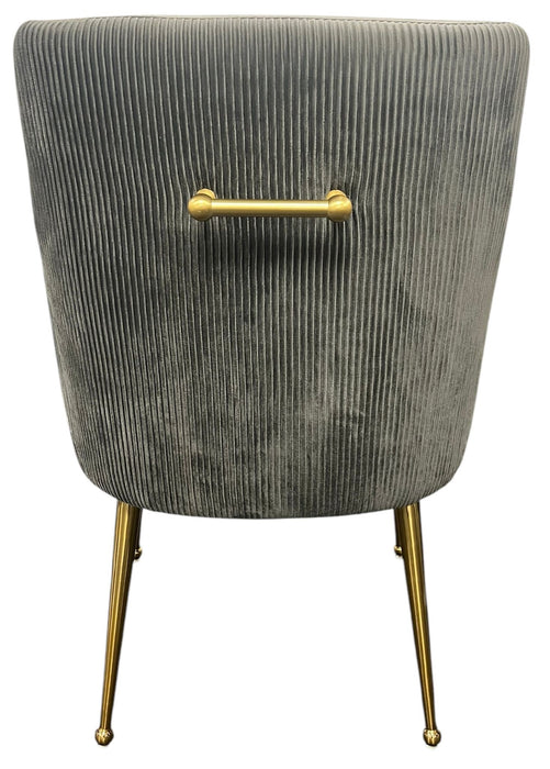 G-Milan Dark Grey Chair (Gold Legs)