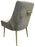 G-Milan Dark Grey Chair (Gold Legs)