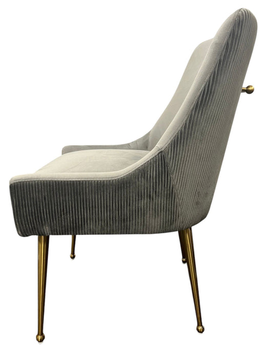 G-Milan Dark Grey Chair (Gold Legs)