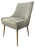 G-Milan Dark Grey Chair (Gold Legs)