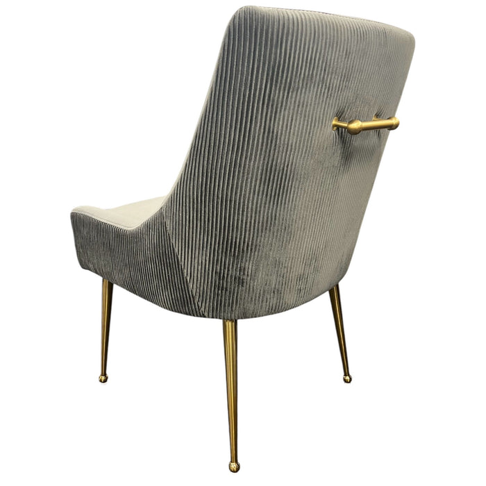 G-Milan Dark Grey Chair (Gold Legs)