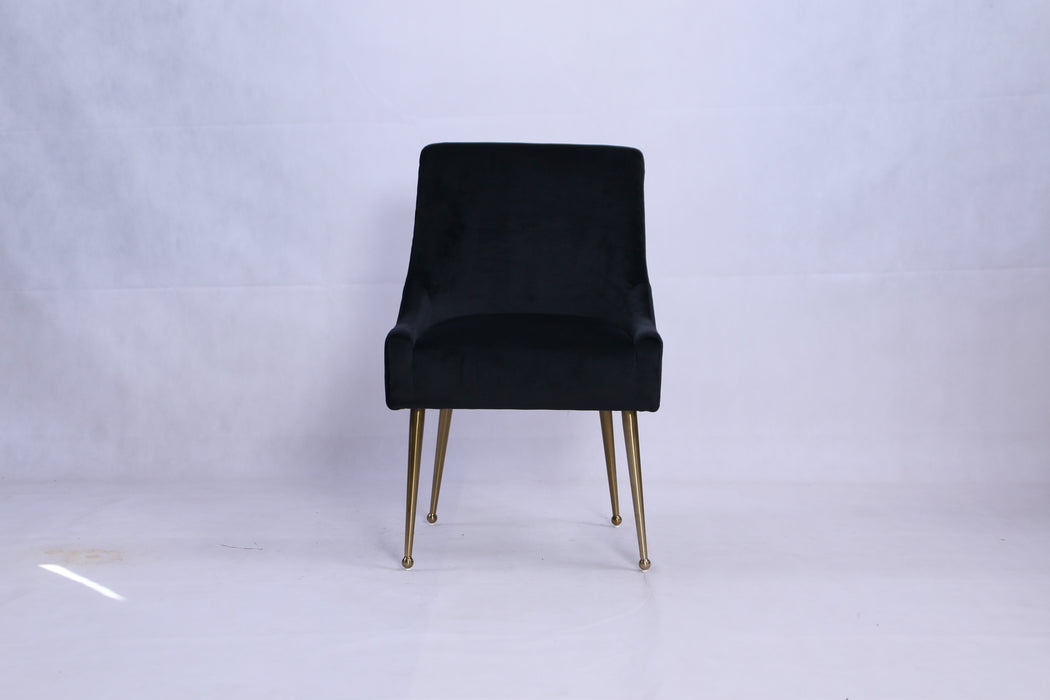 G-Milan Black Chair (Gold Legs)