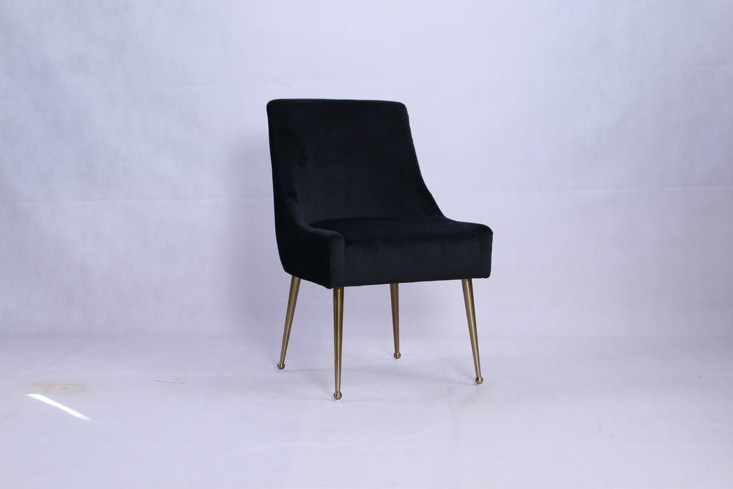 G-Milan Black Chair (Gold Legs)