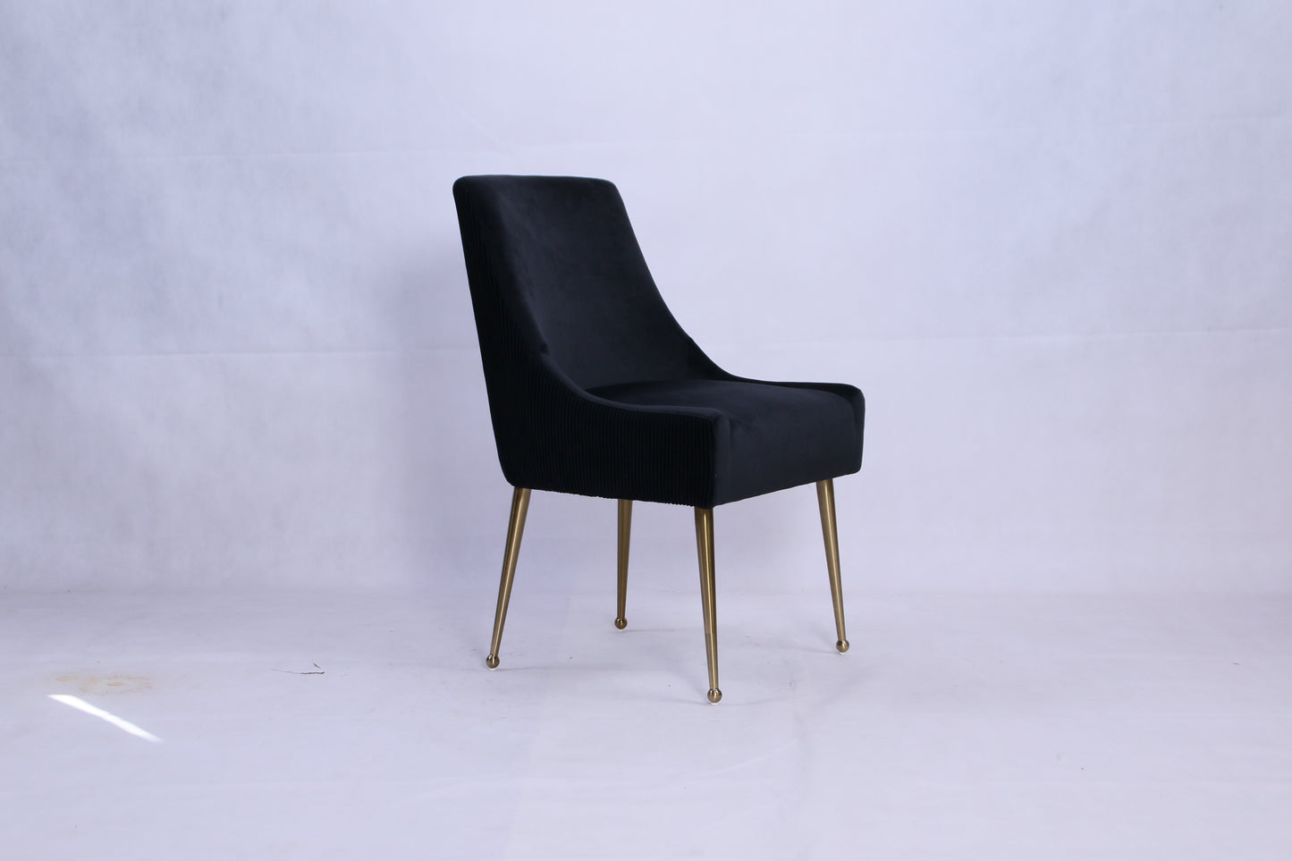 G-Milan Black Chair (Gold Legs)