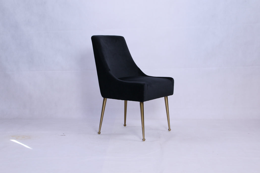 G-Milan Black Chair (Gold Legs)