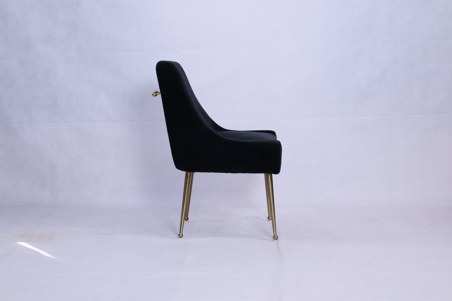 G-Milan Black Chair (Gold Legs)