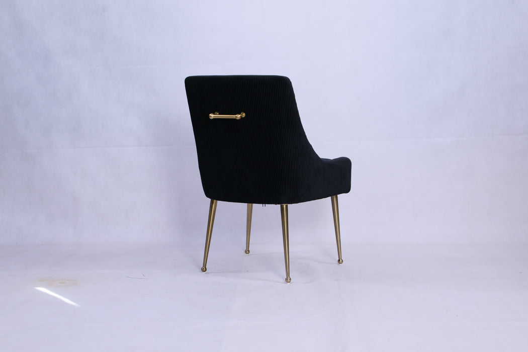 G-Milan Black Chair (Gold Legs)