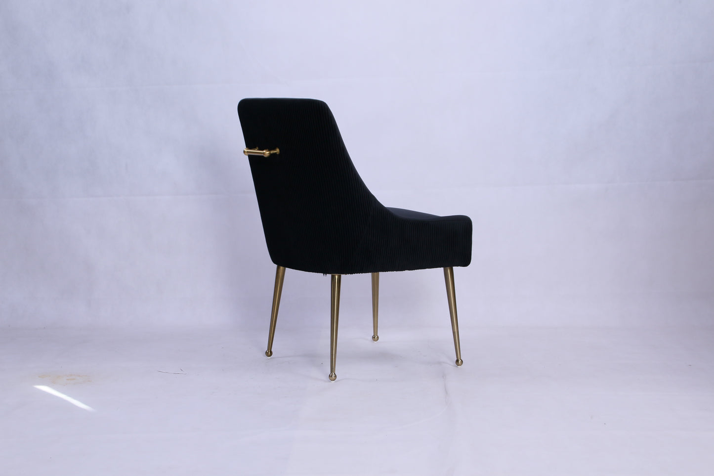 G-Milan Black Chair (Gold Legs)