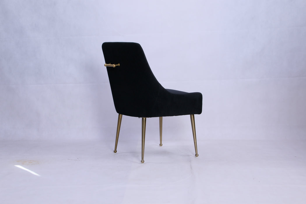 G-Milan Black Chair (Gold Legs)