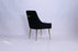 G-Milan Black Chair (Gold Legs)