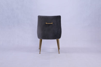G-Milan Dark Grey Chair (Gold Legs)