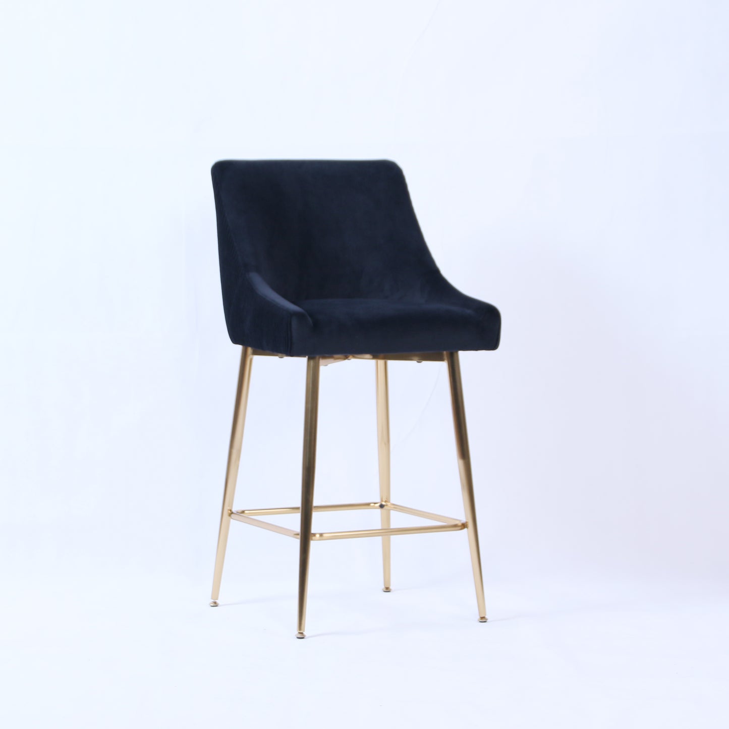 G-Milan Black Stool (Gold Legs)