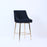 G-Milan Black Stool  (Gold Legs)