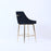G-Milan Black Stool  (Gold Legs)