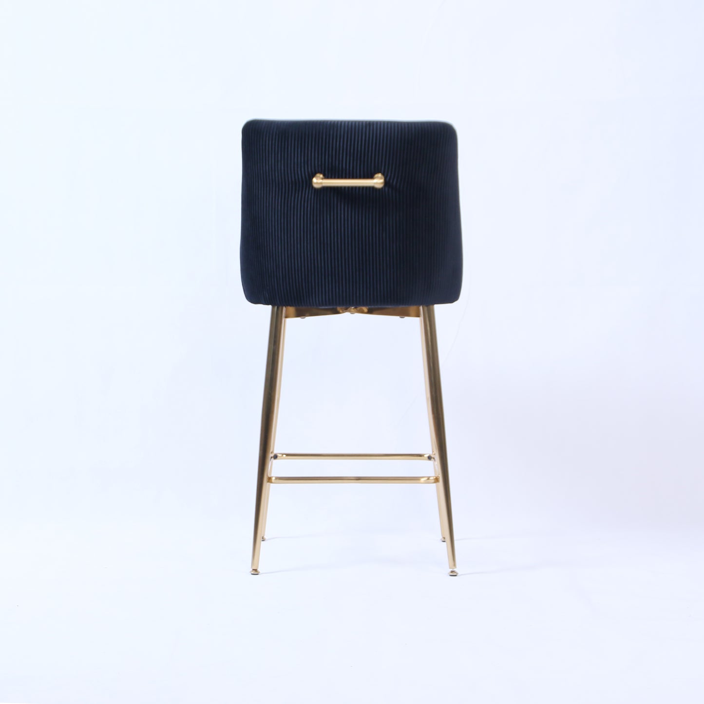 G-Milan Black Stool (Gold Legs)