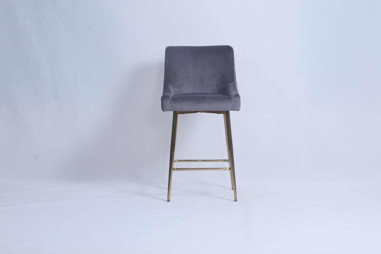 G-Milan Dark Grey Stool (Gold Legs)