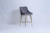 G-Milan Dark Grey Stool  (Gold Legs)