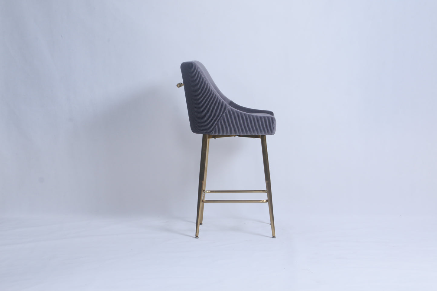 G-Milan Dark Grey Stool (Gold Legs)