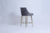 G-Milan Dark Grey Stool  (Gold Legs)