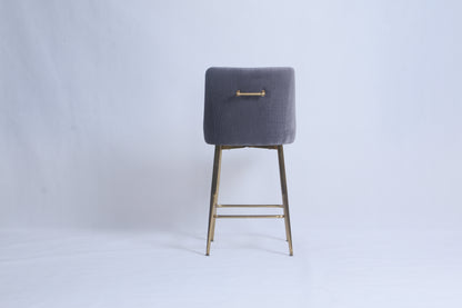 G-Milan Dark Grey Stool (Gold Legs)