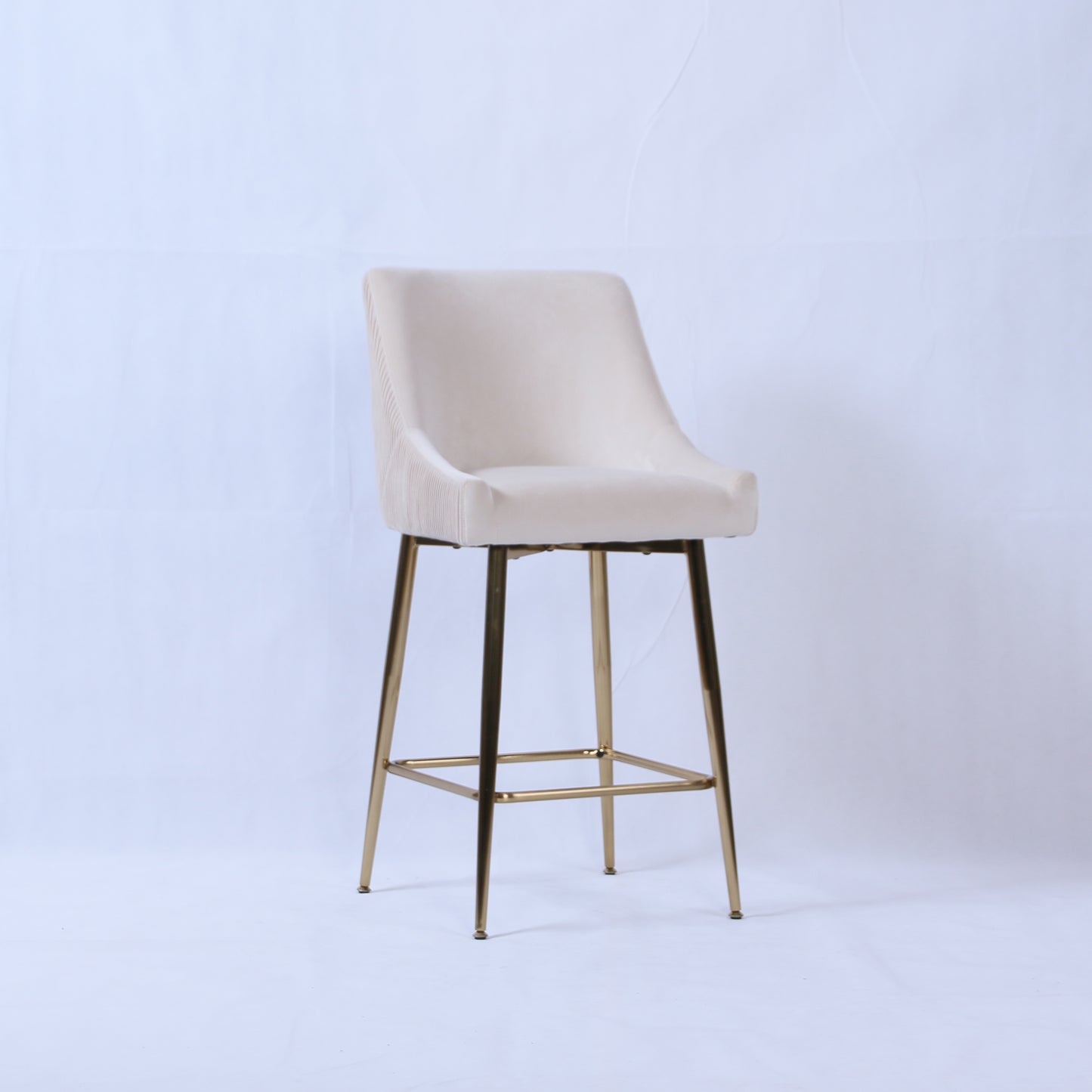 G-Milan Ivory Stool (Gold Legs)