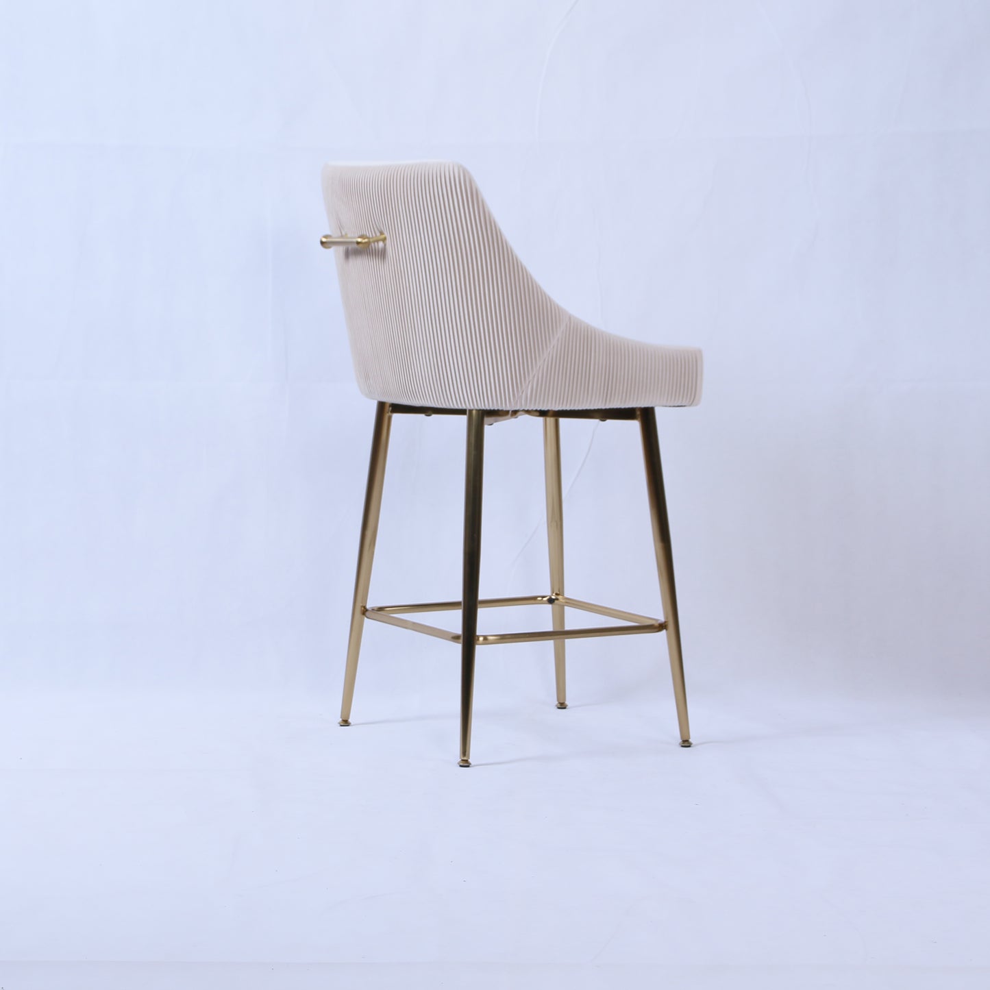 G-Milan Ivory Stool (Gold Legs)
