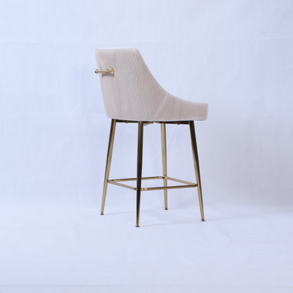 G-Milan Ivory Stool (Gold Legs)