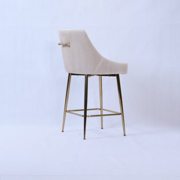 G-Milan Ivory Stool  (Gold Legs)