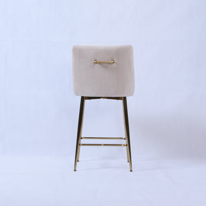 G-Milan Ivory Stool (Gold Legs)