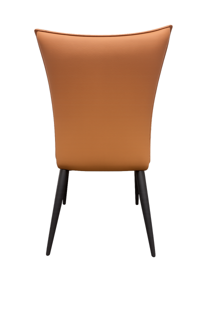 Venice 01 PU Tan Chair (Black Legs)