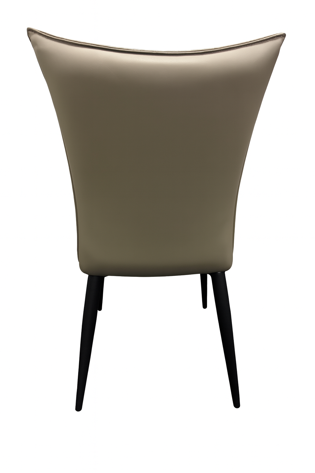 Venice 01 PU Light Grey Chair (Black Legs)