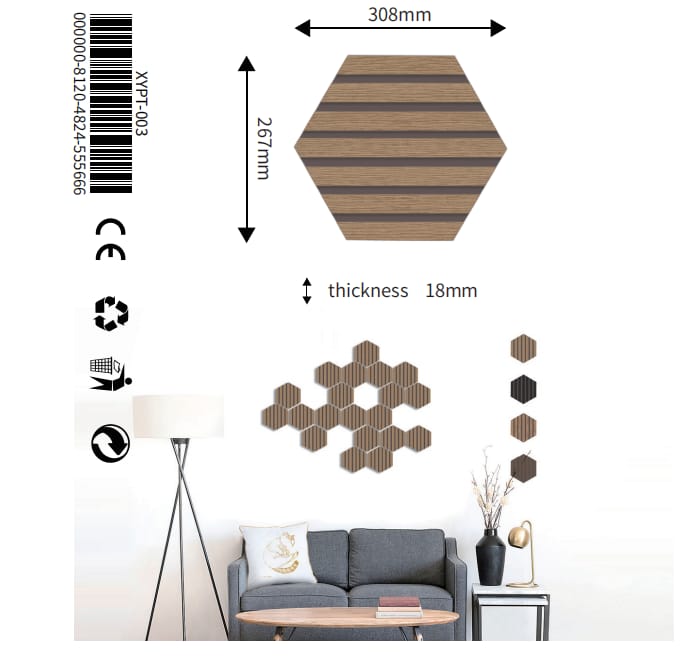 HWP 15A - Oak - Wall Hanging - (1 Carton / 4 pack / 24pcs)