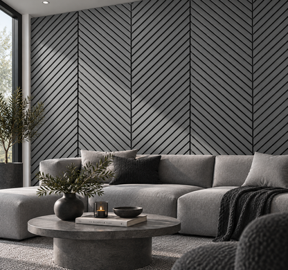 Wall Panel 15B - Light Grey - Acoustic - 240cm - (1 pack / 4pcs)