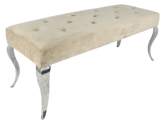 Lewis Plush Mink Bench 110cm
