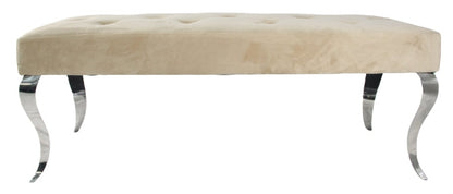 Lewis Plush Mink Bench 110cm