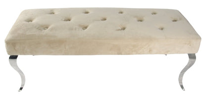 Lewis Plush Mink Bench 110cm