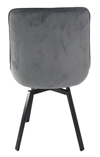 Roco 360º Dark Grey Chair (Black Legs)