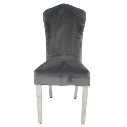 Alice Dark Grey Chair (Chrome Legs)