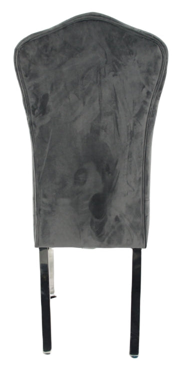 Alice Dark Grey Chair (Chrome Legs)