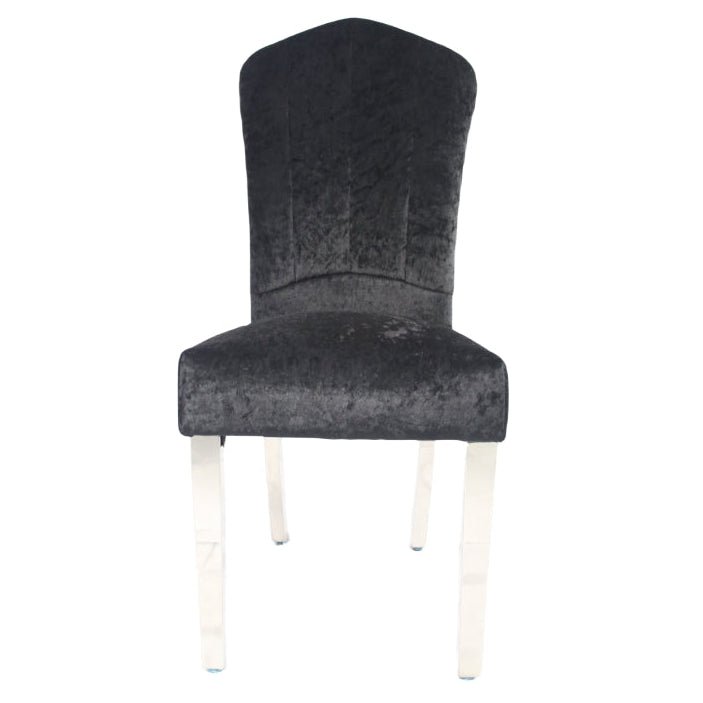 Alice Black Chair (Chrome Legs)
