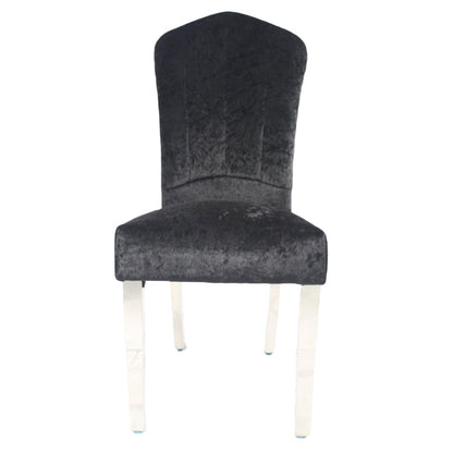 Alice Black Chair (Chrome Legs)