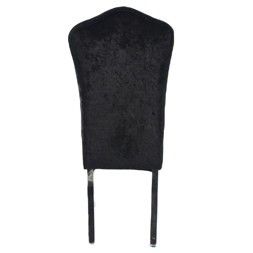 Alice Black Chair (Chrome Legs)
