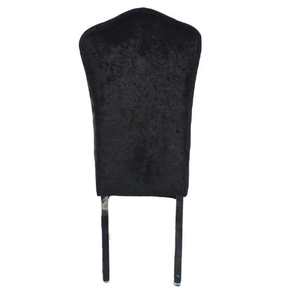 Alice Black Chair (Chrome Legs)