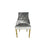 G-Roma Silver Grey Chair (Lion Knocker/Gold Legs)