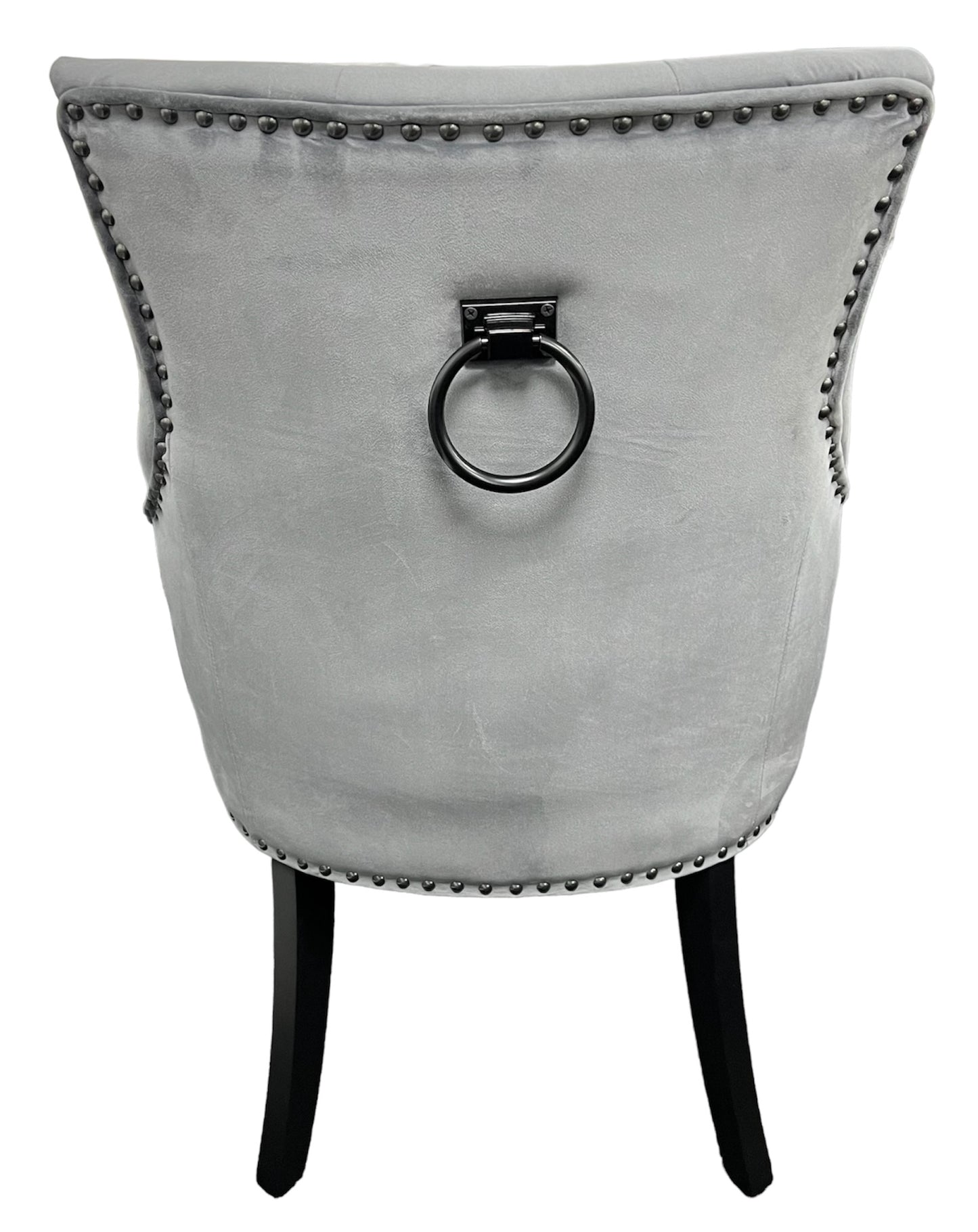 Cheshire Dark Grey Chair (Black Ring Knocker/Black Legs)