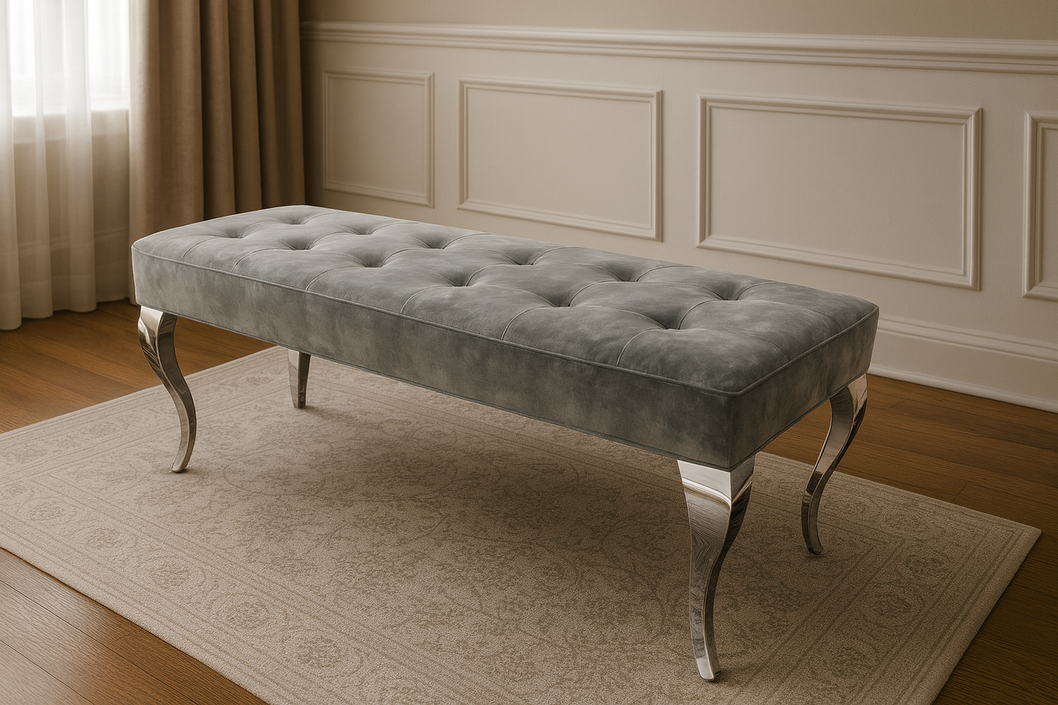 Lewis Dark Grey Bench 110/130/160cm